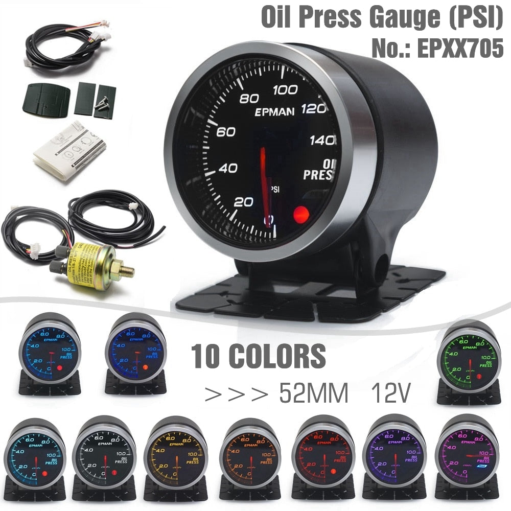 Universal Turbo Boost Tachometer Gauge