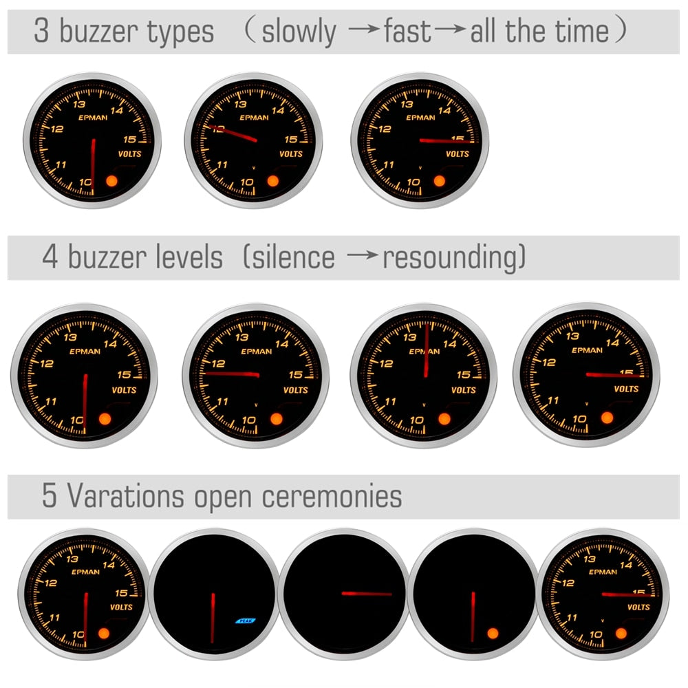 Universal Turbo Boost Tachometer Gauge