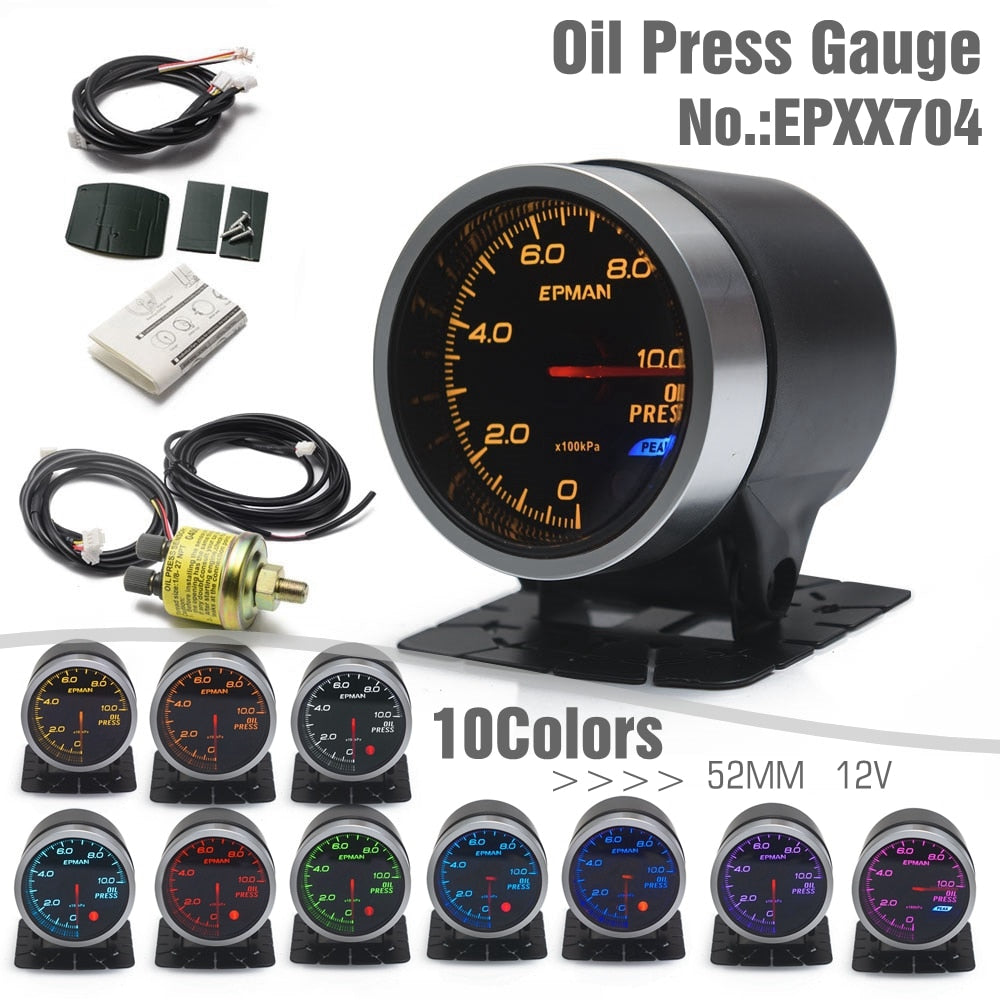 Universal Turbo Boost Tachometer Gauge