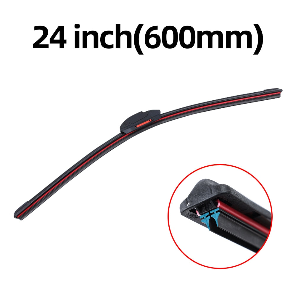 Universal soft double layer rubber car wipers