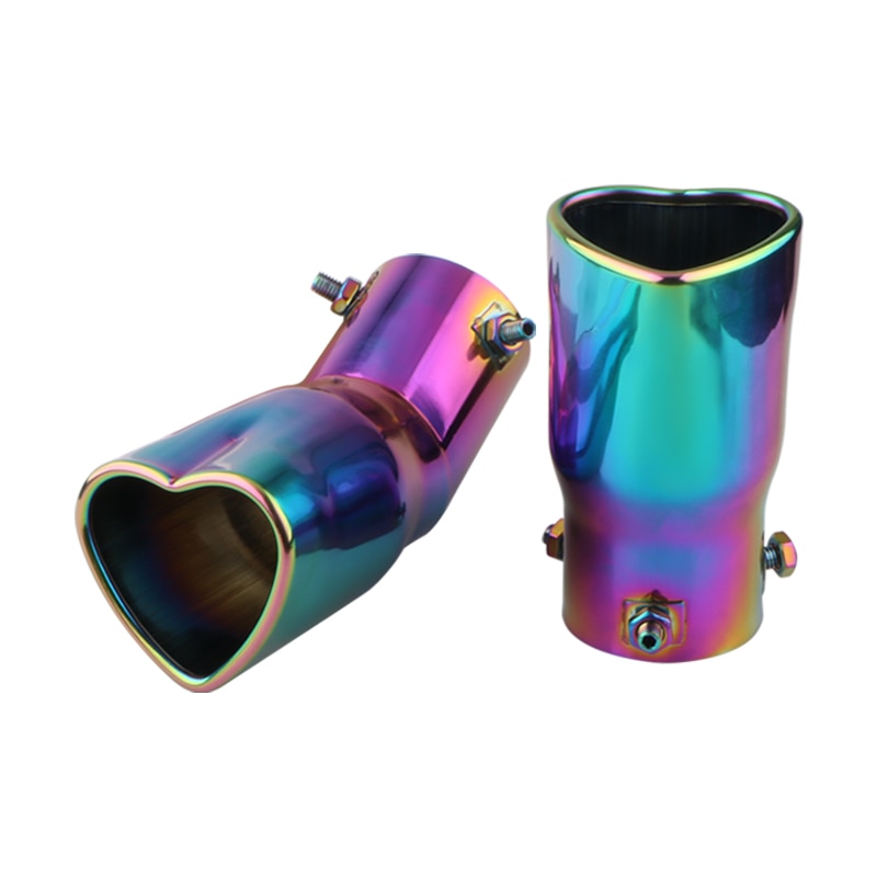 Fashion design heart shaped exhaust tips