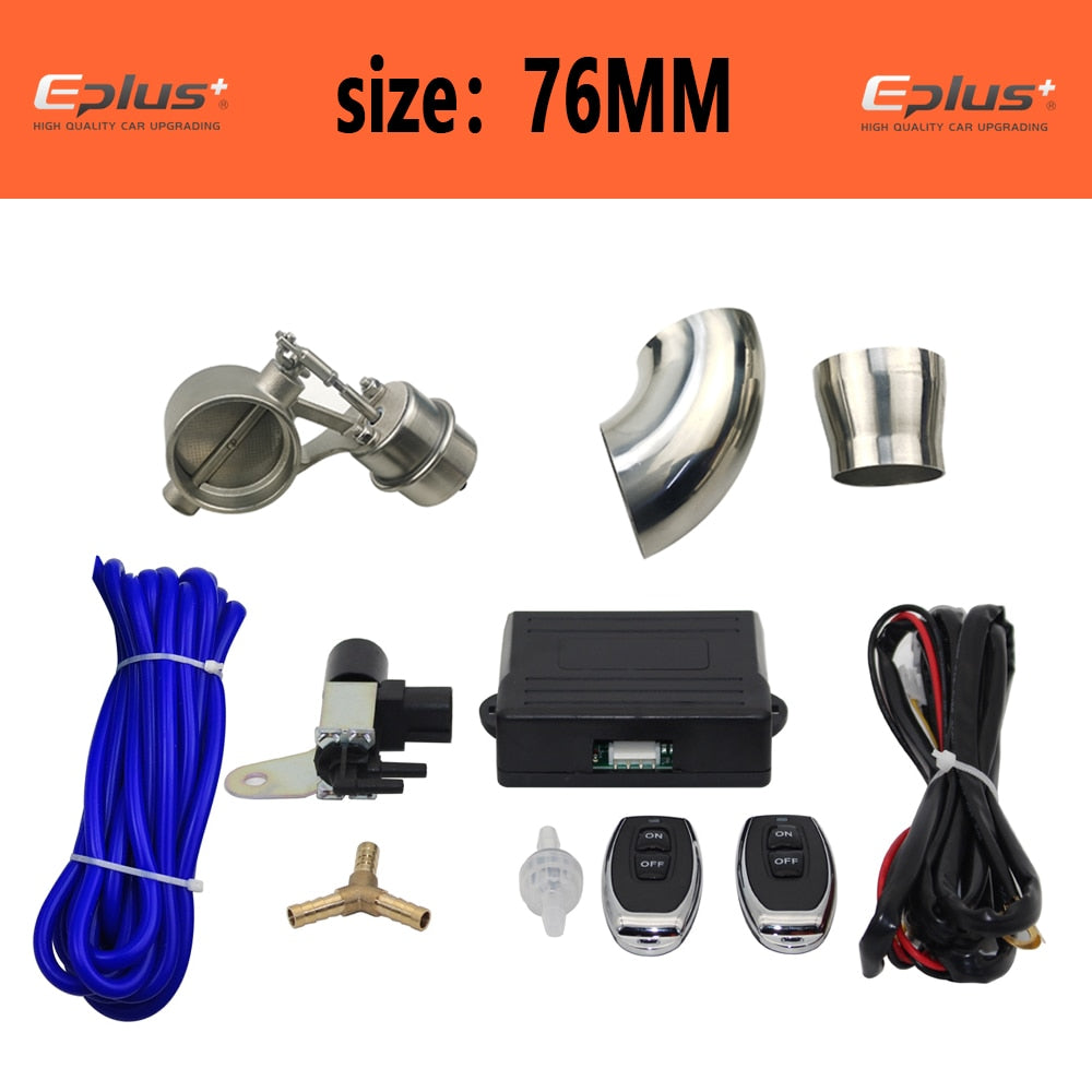 EPLUS universal car exhaust control valve with remote control