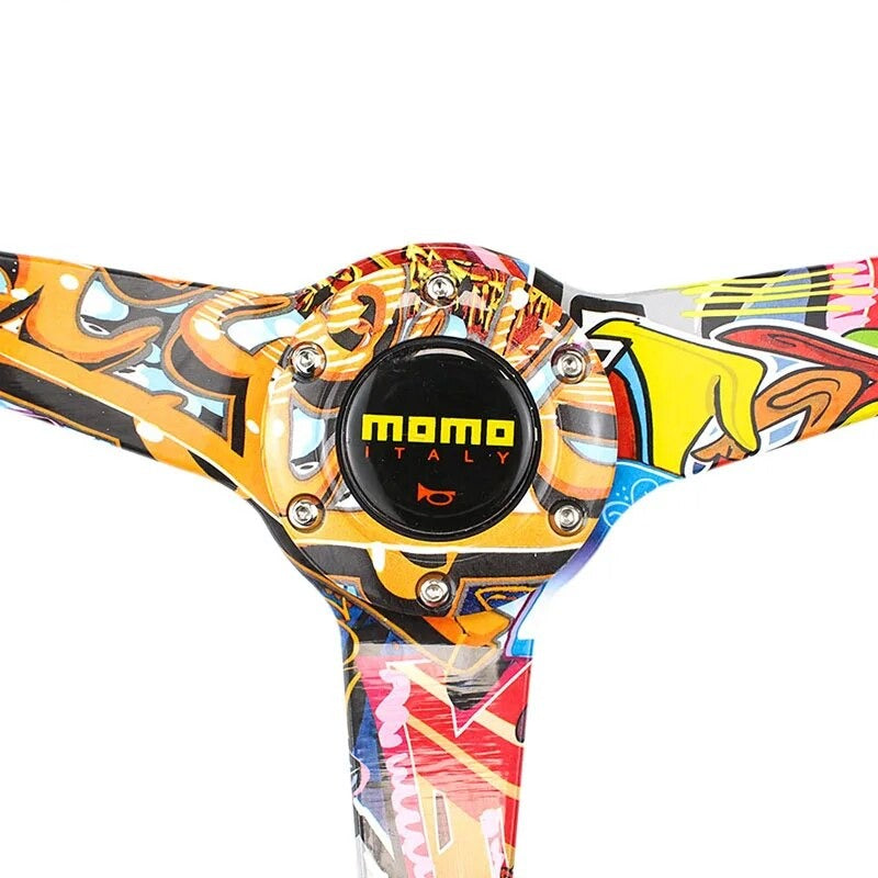Universal racing leather steering wheel MOMO Drift