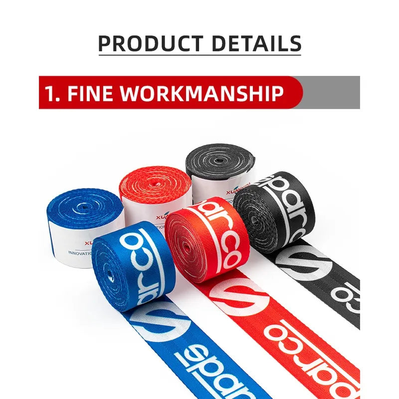 Universal seat belt for racing cars