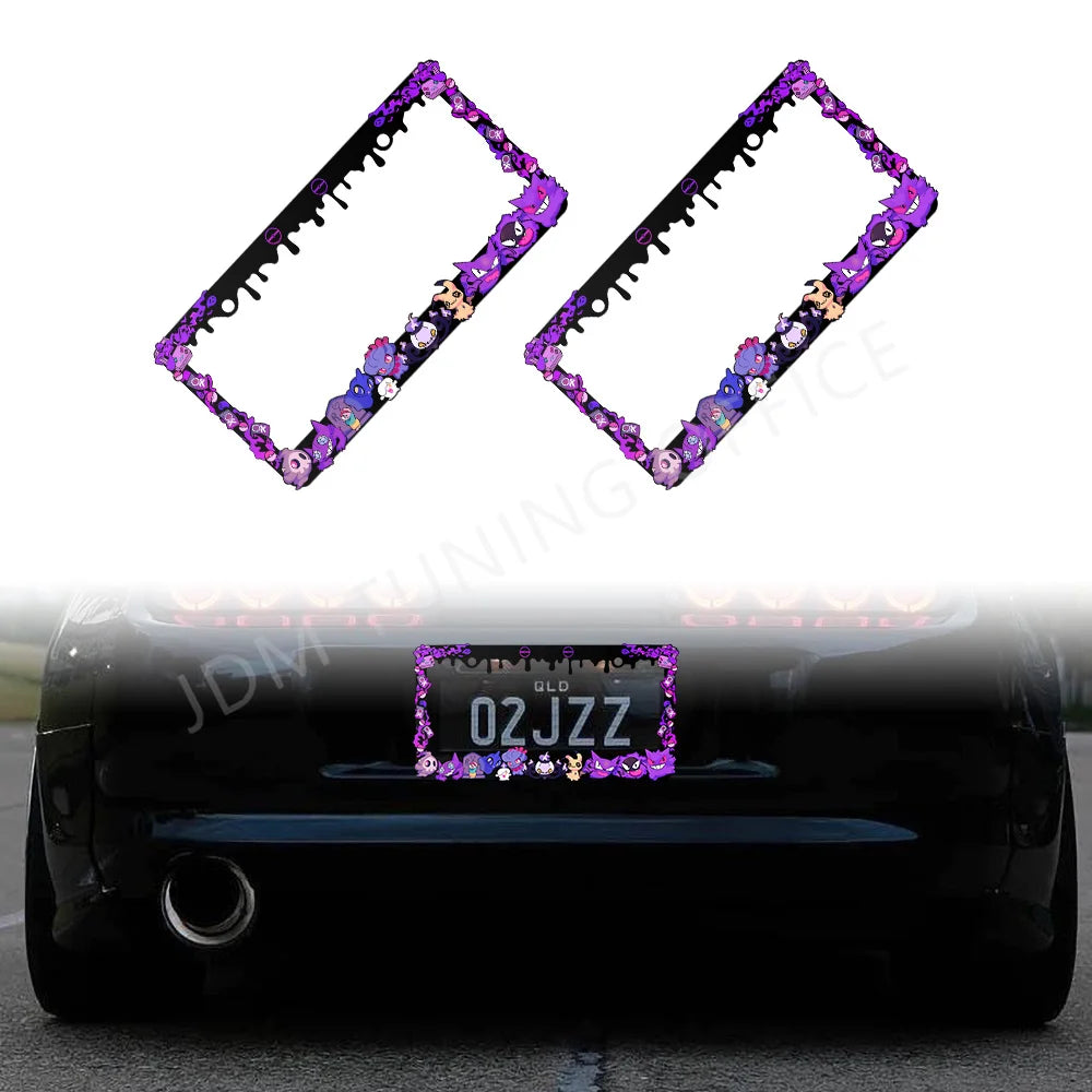 JDM Ghost Anime License Plate Frame Cartoon Devil Universal