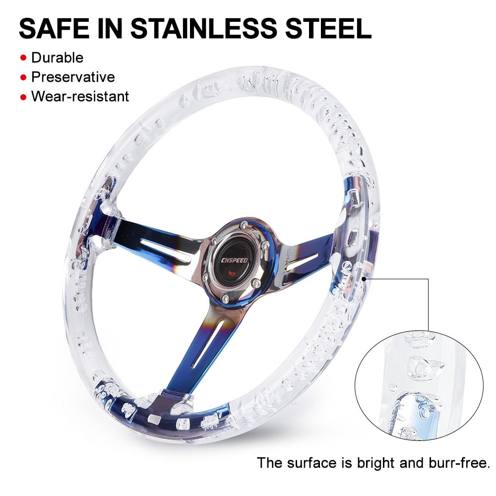 Acrylic sports racing steering wheel universal