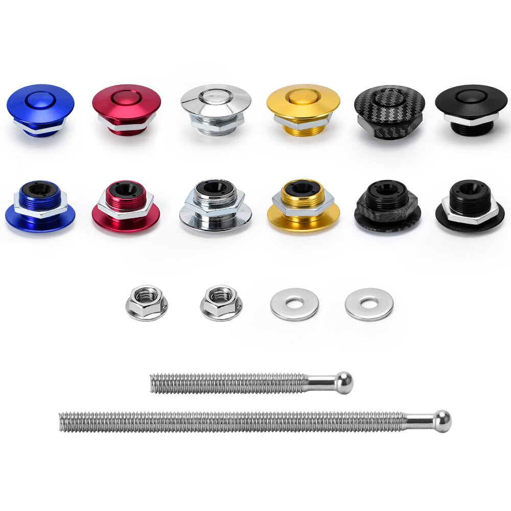 Universal buttons for car hood