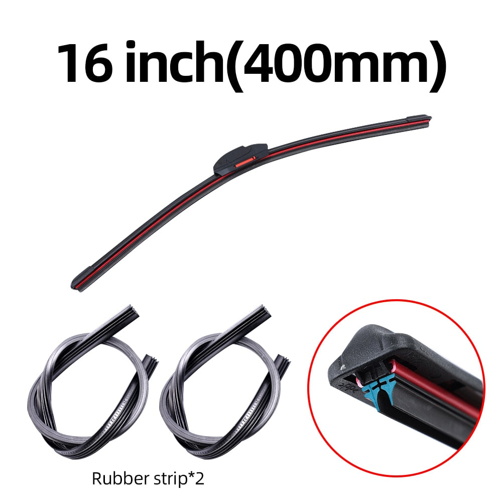 Universal soft double layer rubber car wipers
