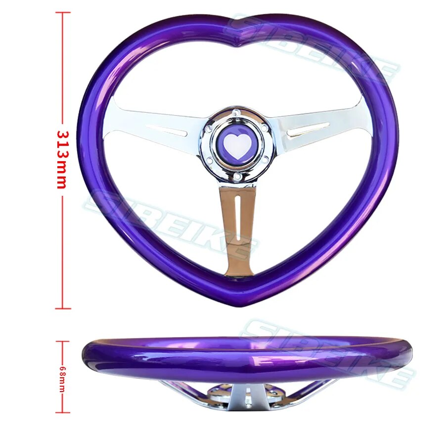 JDM Racing Styling Girly Universal Heart Shaped Handlebar