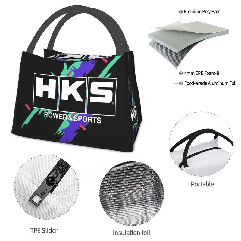 HKS Retro Waterproof Lunch Bag Travel Picnic