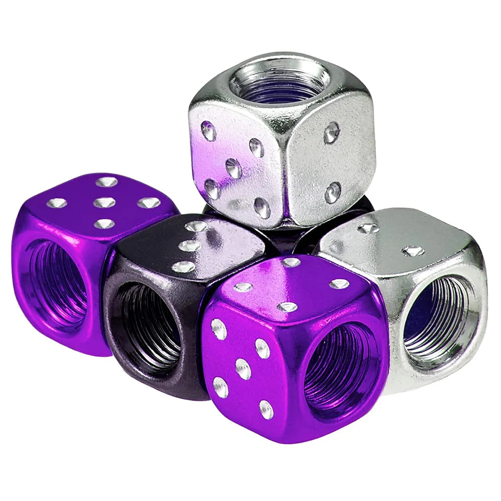 Dice Style Tire Valve Stem Caps