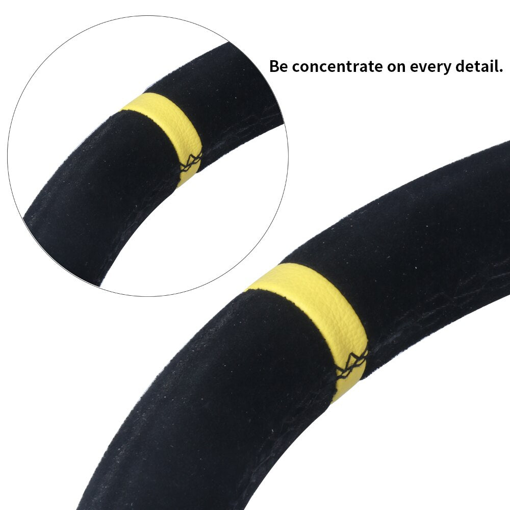 Sports suede steering wheel