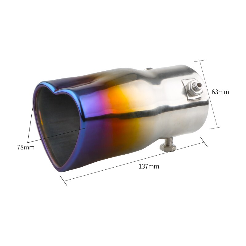 Fashion design heart shaped exhaust tips
