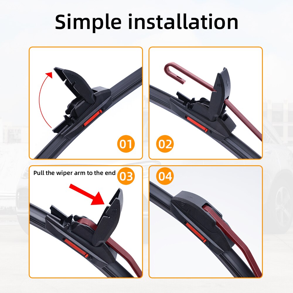 Universal soft double layer rubber car wipers