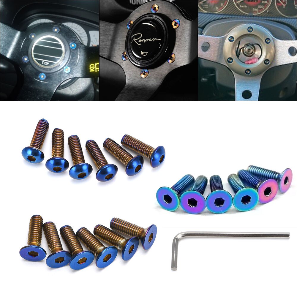 Titanium steering wheel bolts