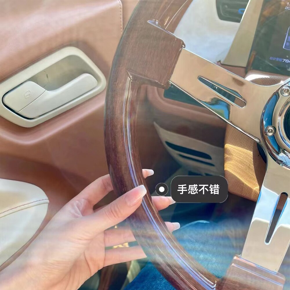 Wooden steering wheel universal