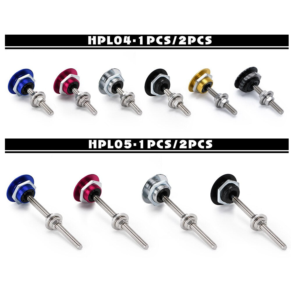 Universal buttons for car hood