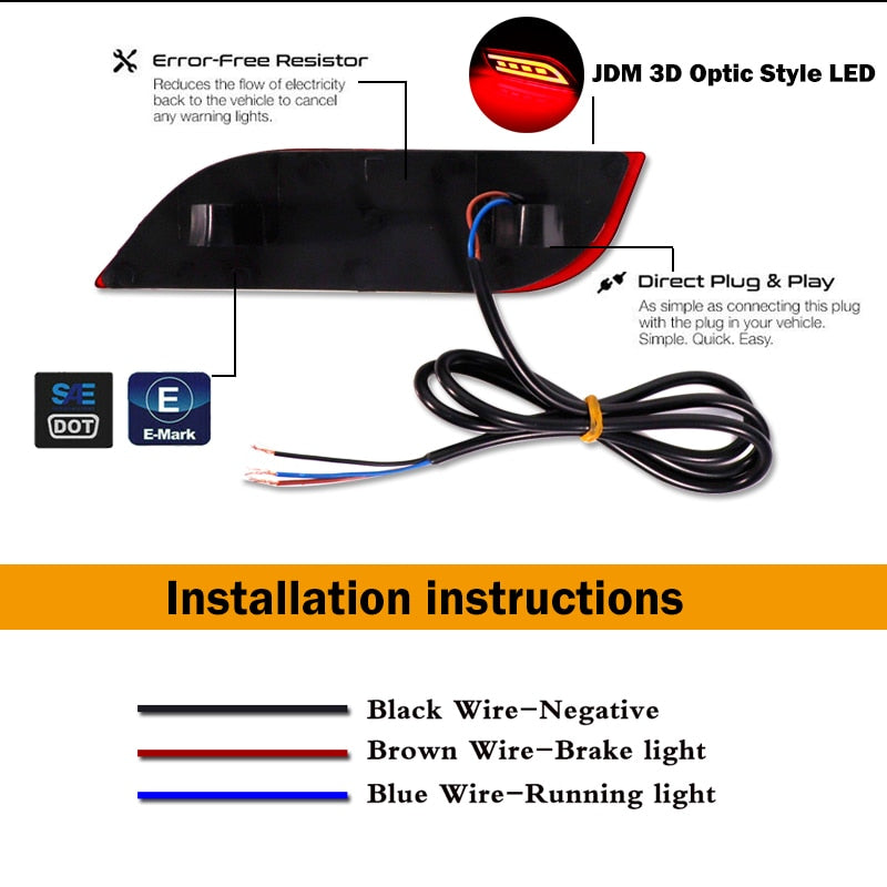 JDM LED Bumper Reflectors for Subaru Impreza WRX or WRX STi XV