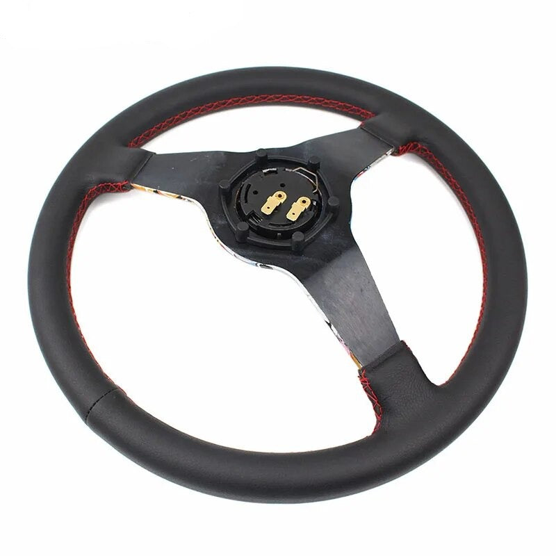 Universal racing leather steering wheel MOMO Drift