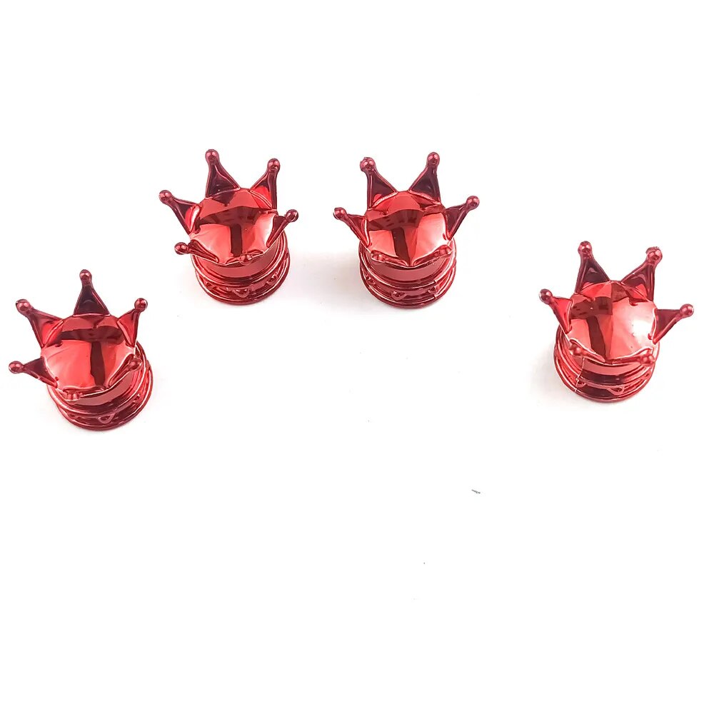 Tire valve cap with crown