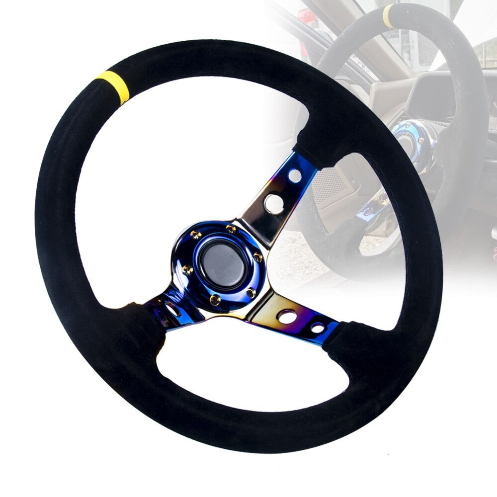 Sports suede steering wheel