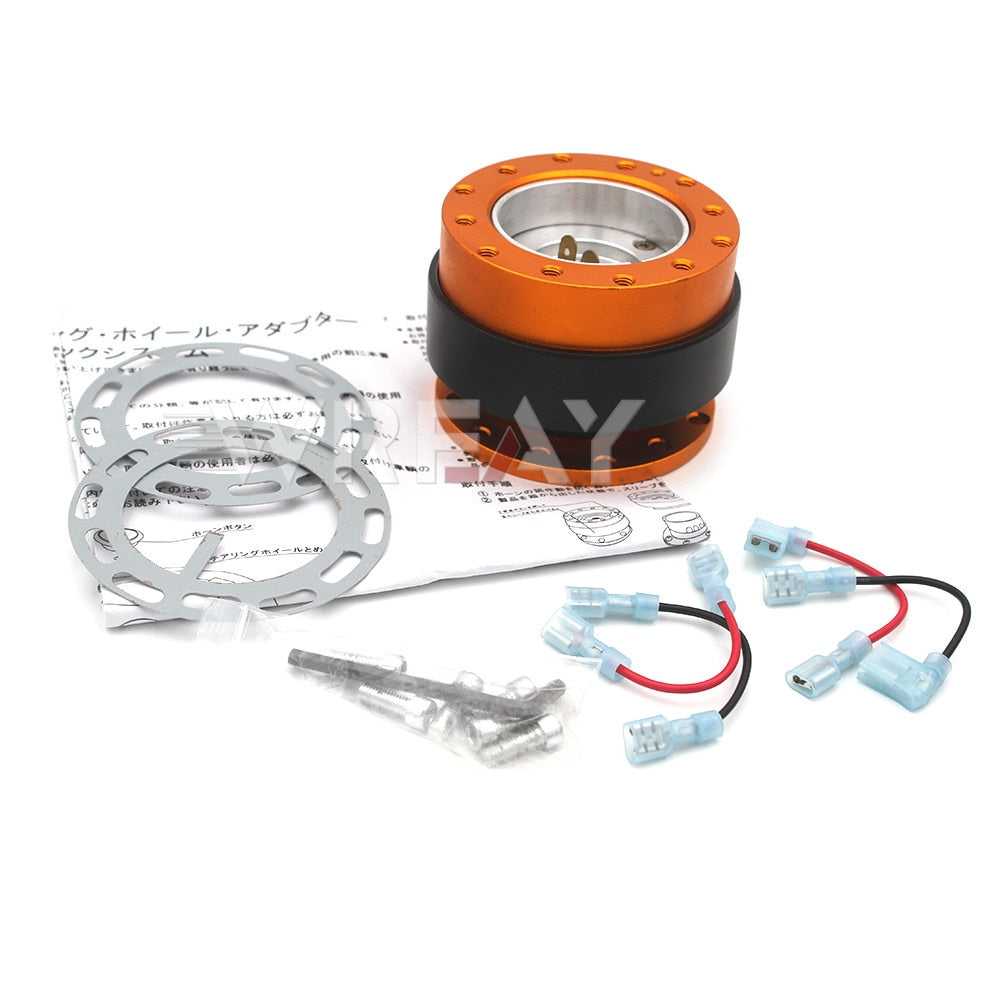 Aluminum quick release adapter for car steering wheel