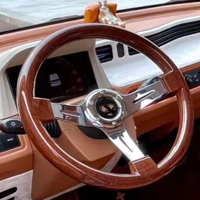 Wooden steering wheel universal