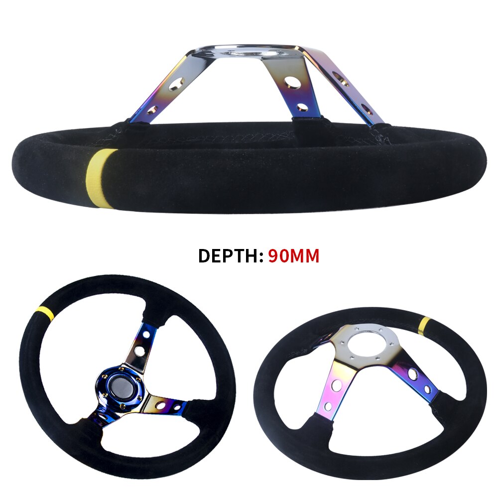 Sports suede steering wheel
