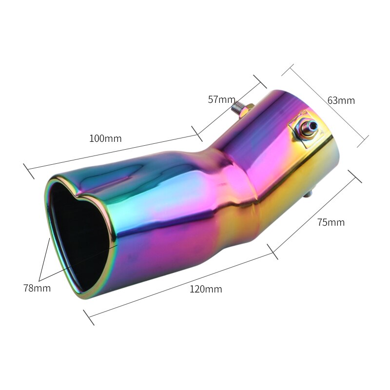 Fashion design heart shaped exhaust tips