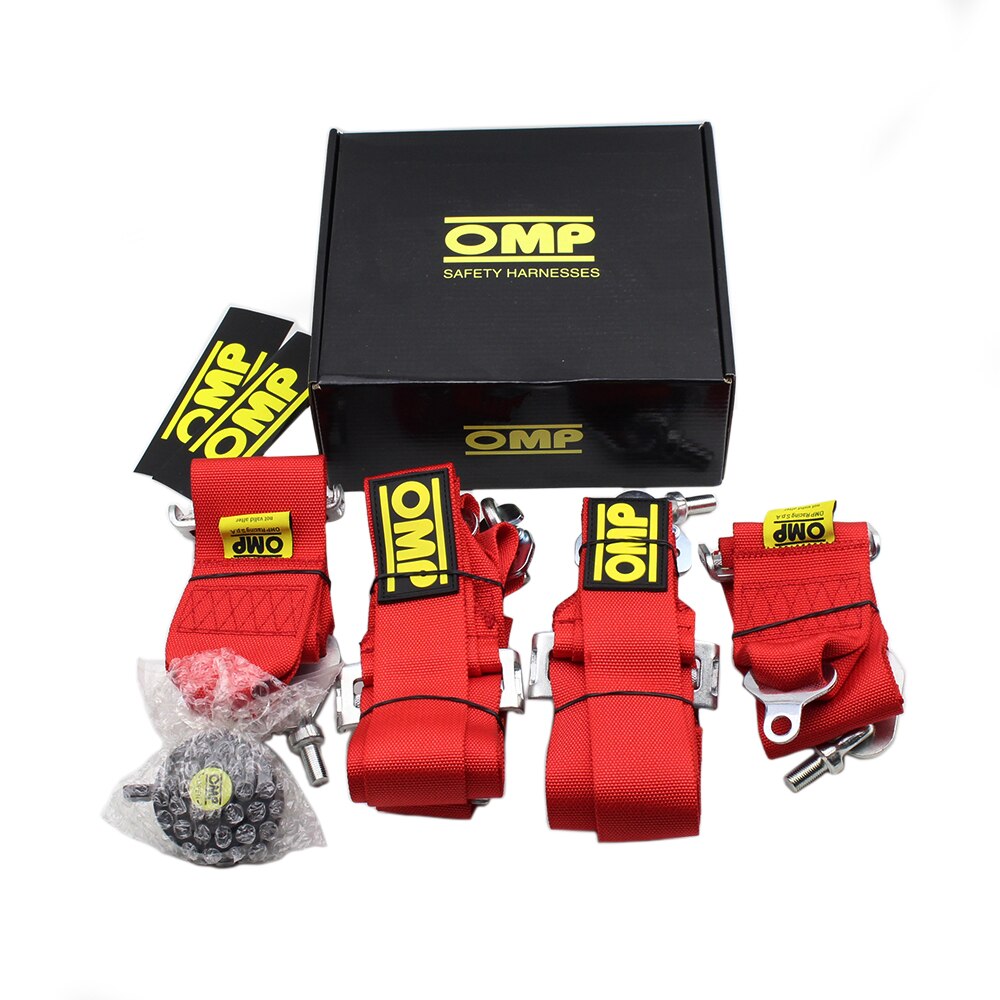 Universal race car seat belt with quick release buckle