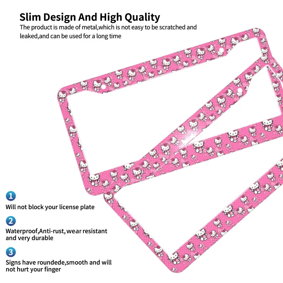 Anime Universal Aluminum Alloy US Car License Plate Frame