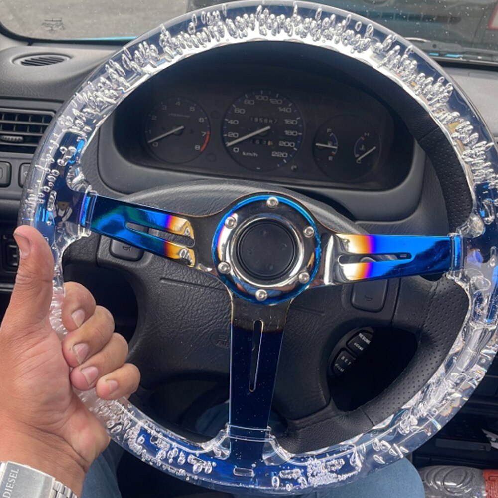 Acrylic sports racing steering wheel universal