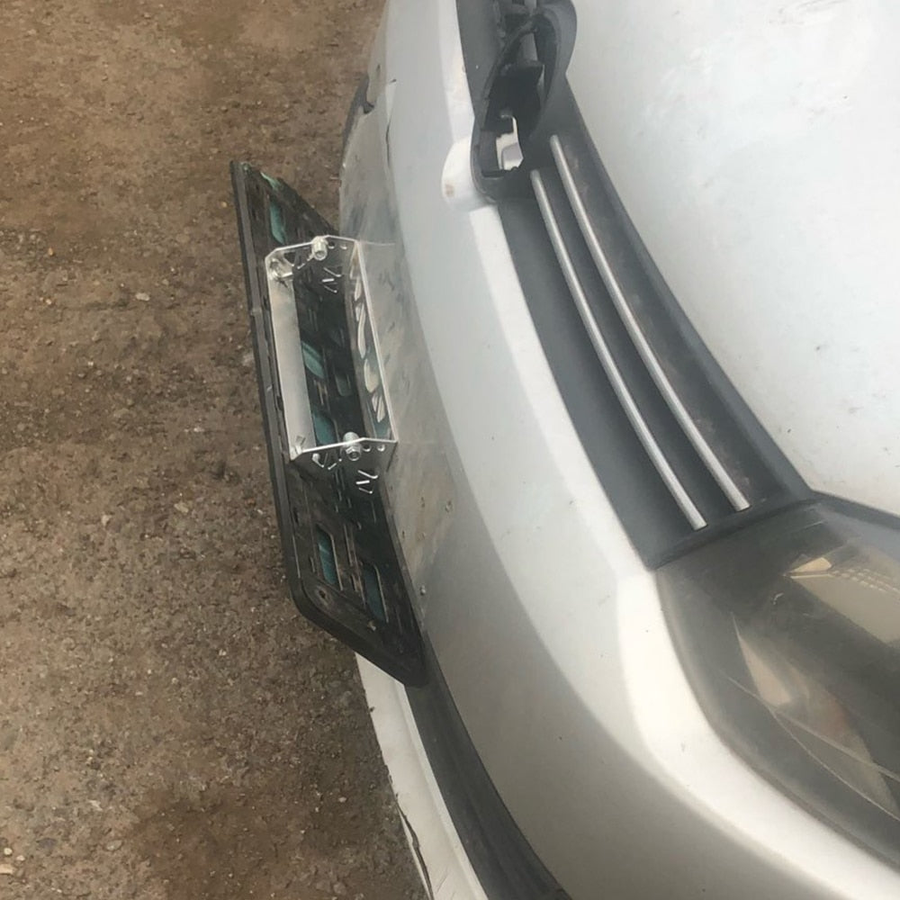 Universal aluminum car license plate frame holder