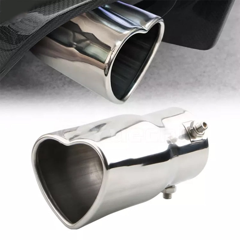 Fashion design heart shaped exhaust tips