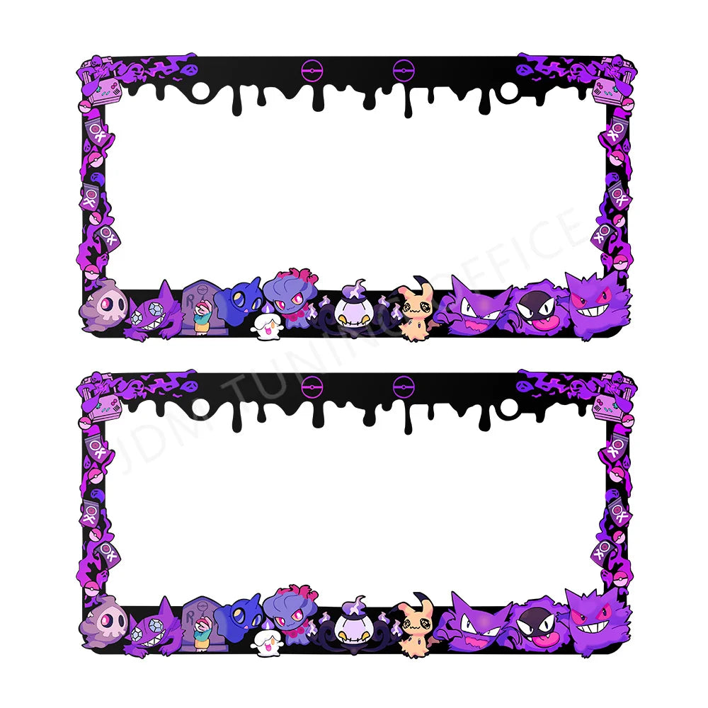 JDM Ghost Anime License Plate Frame Cartoon Devil Universal