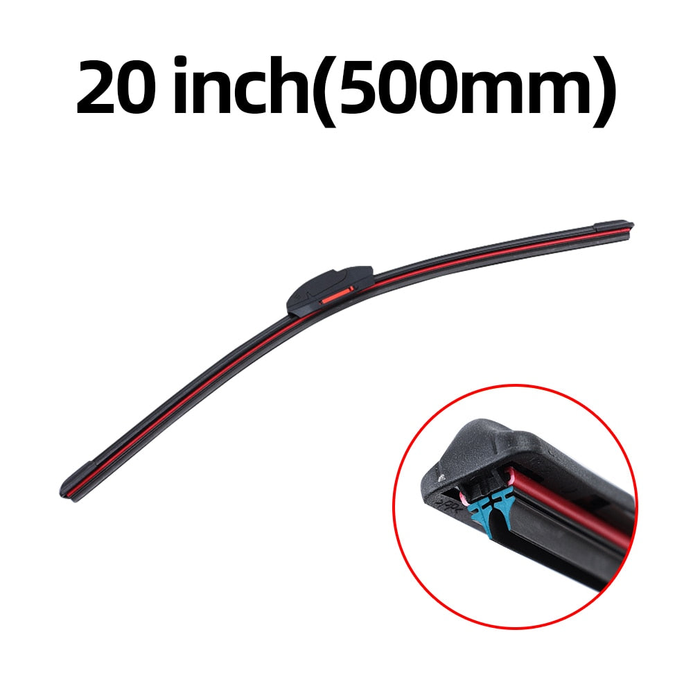 Universal soft double layer rubber car wipers