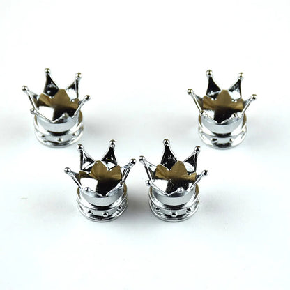 Tire valve cap with crown
