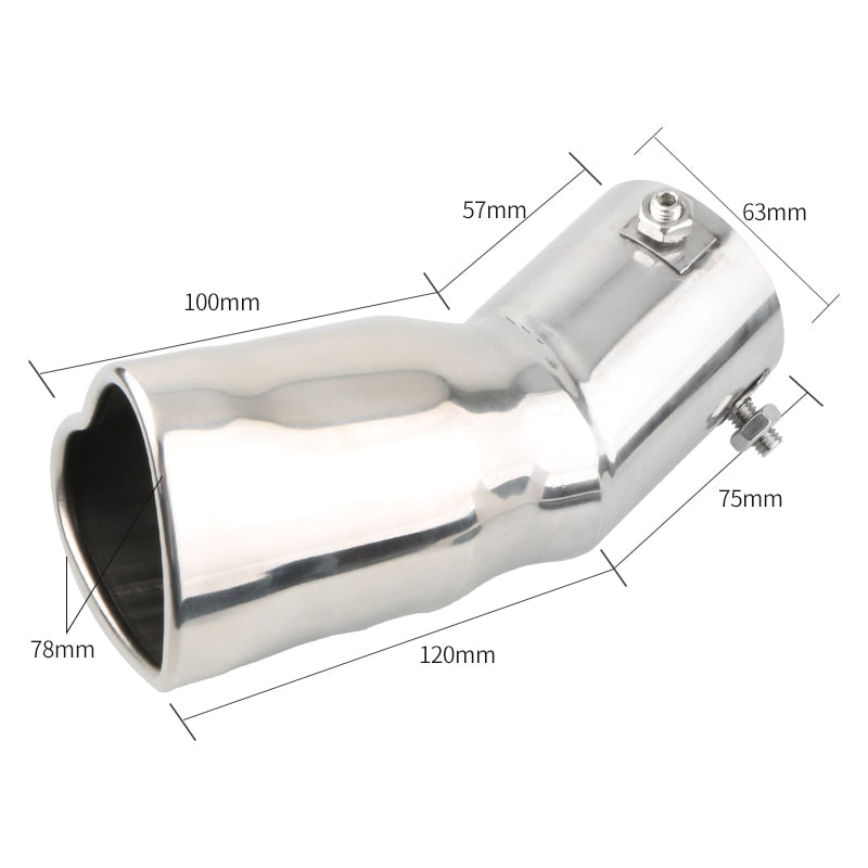 Fashion design heart shaped exhaust tips