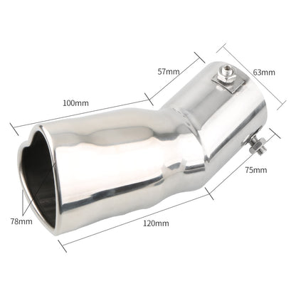 Fashion design heart shaped exhaust tips