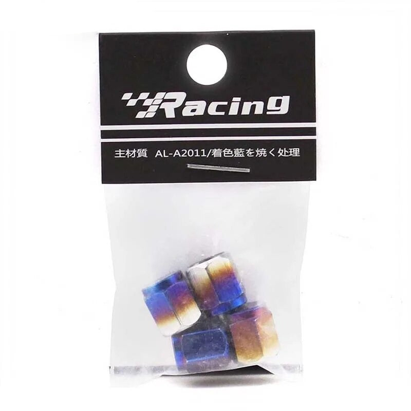 Aluminum blue air valve cap