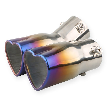 Fashion design heart shaped exhaust tips