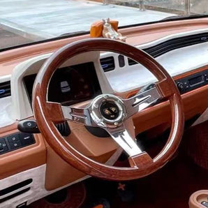 Wooden steering wheel universal