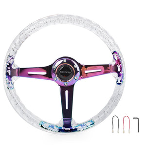 Acrylic sports racing steering wheel universal