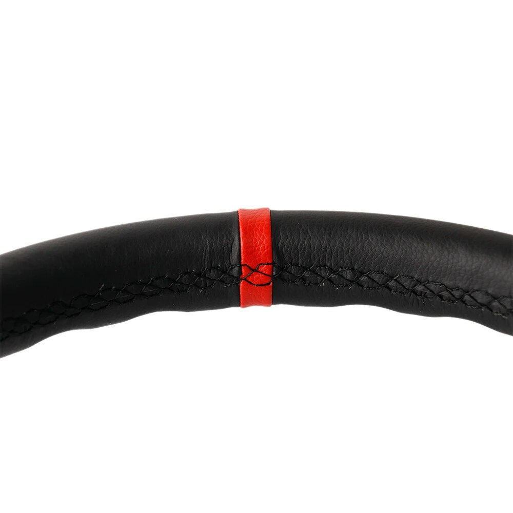 Racing sports steering wheel in MOMO style made of genuine leather