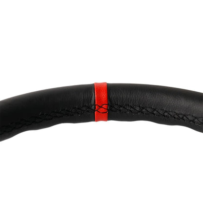 Racing sports steering wheel in MOMO style made of genuine leather
