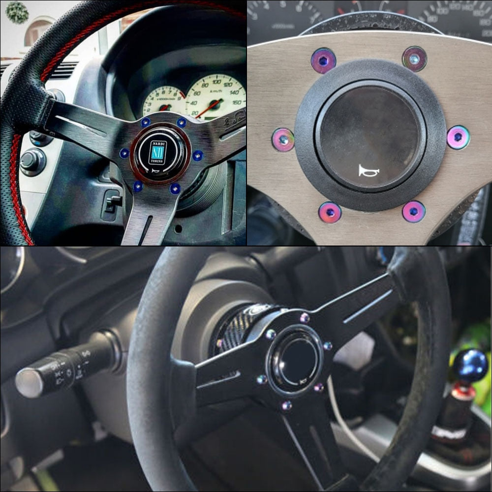Titanium steering wheel bolts
