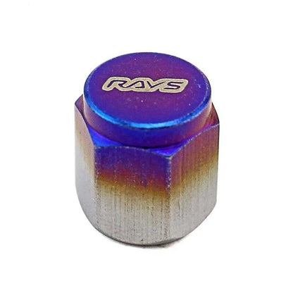 Aluminum blue air valve cap