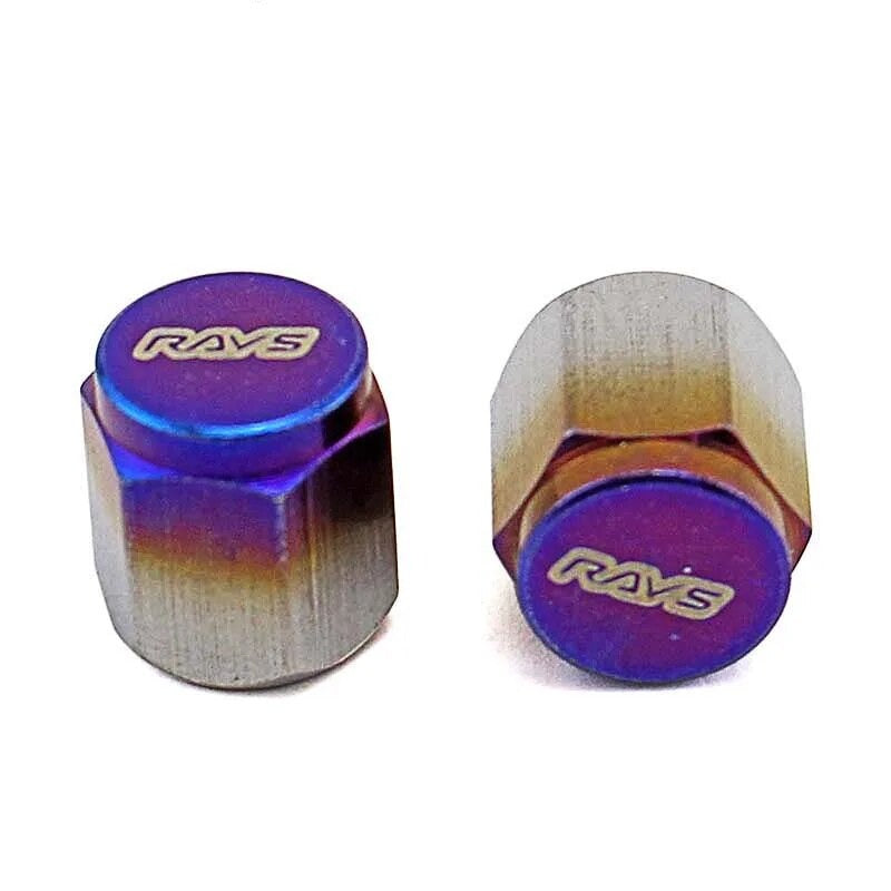 Aluminum blue air valve cap