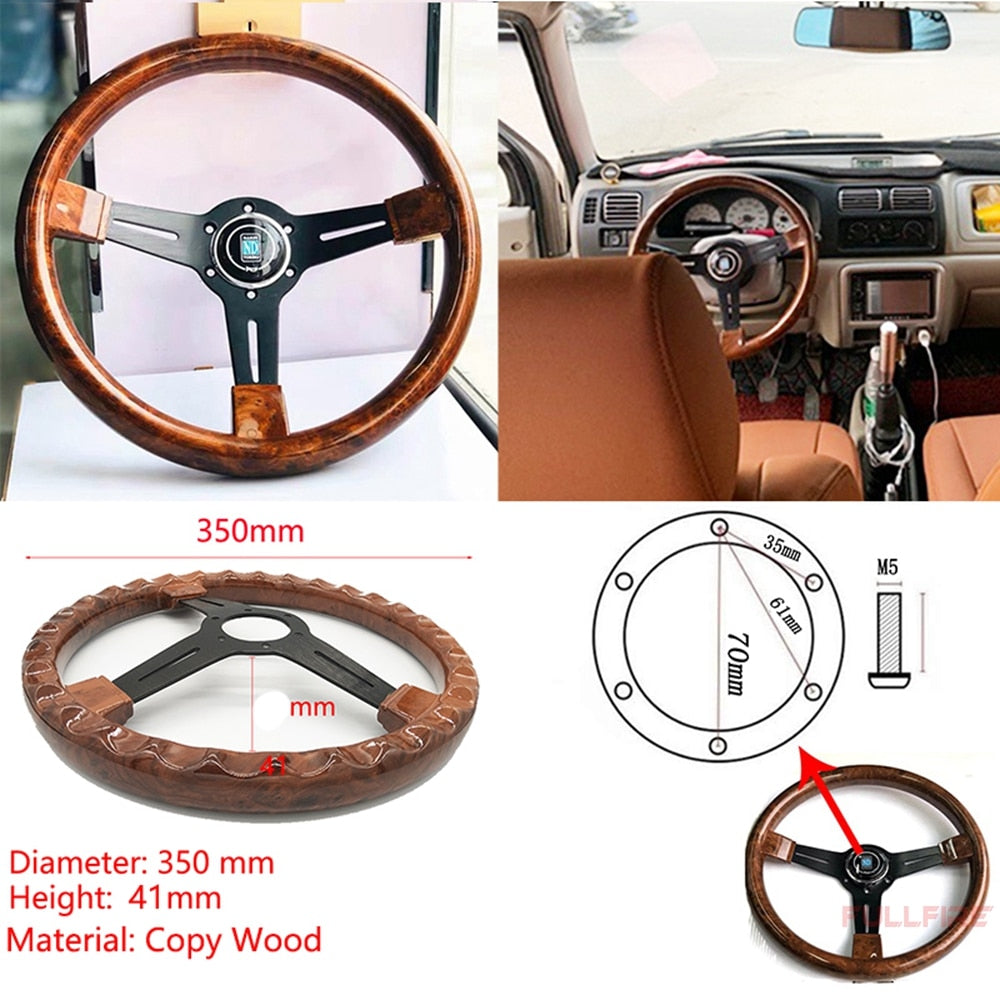 universal classic drift racing microfiber steering wheel