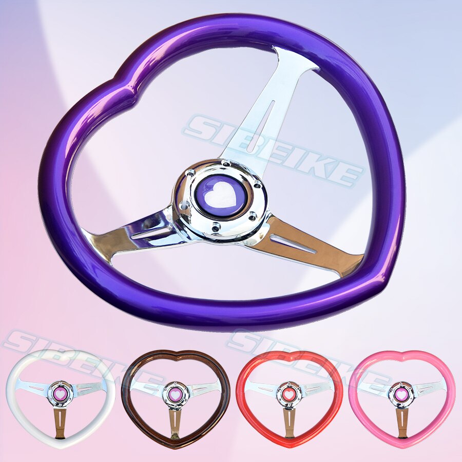 JDM Racing Styling Girly Universal Heart Shaped Handlebar